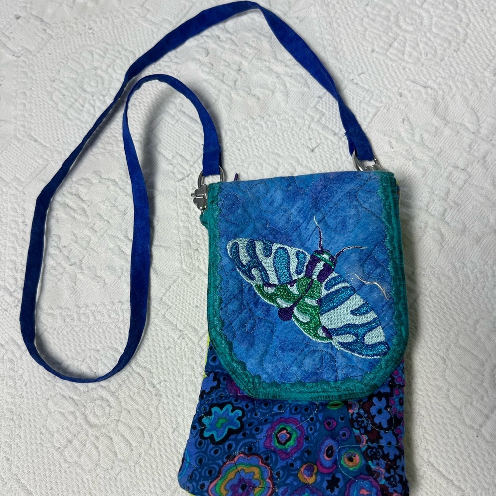 Handmade, mini, very colorful, crossbody bag. - Picture 2 of 13